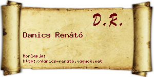 Danics Renátó névjegykártya